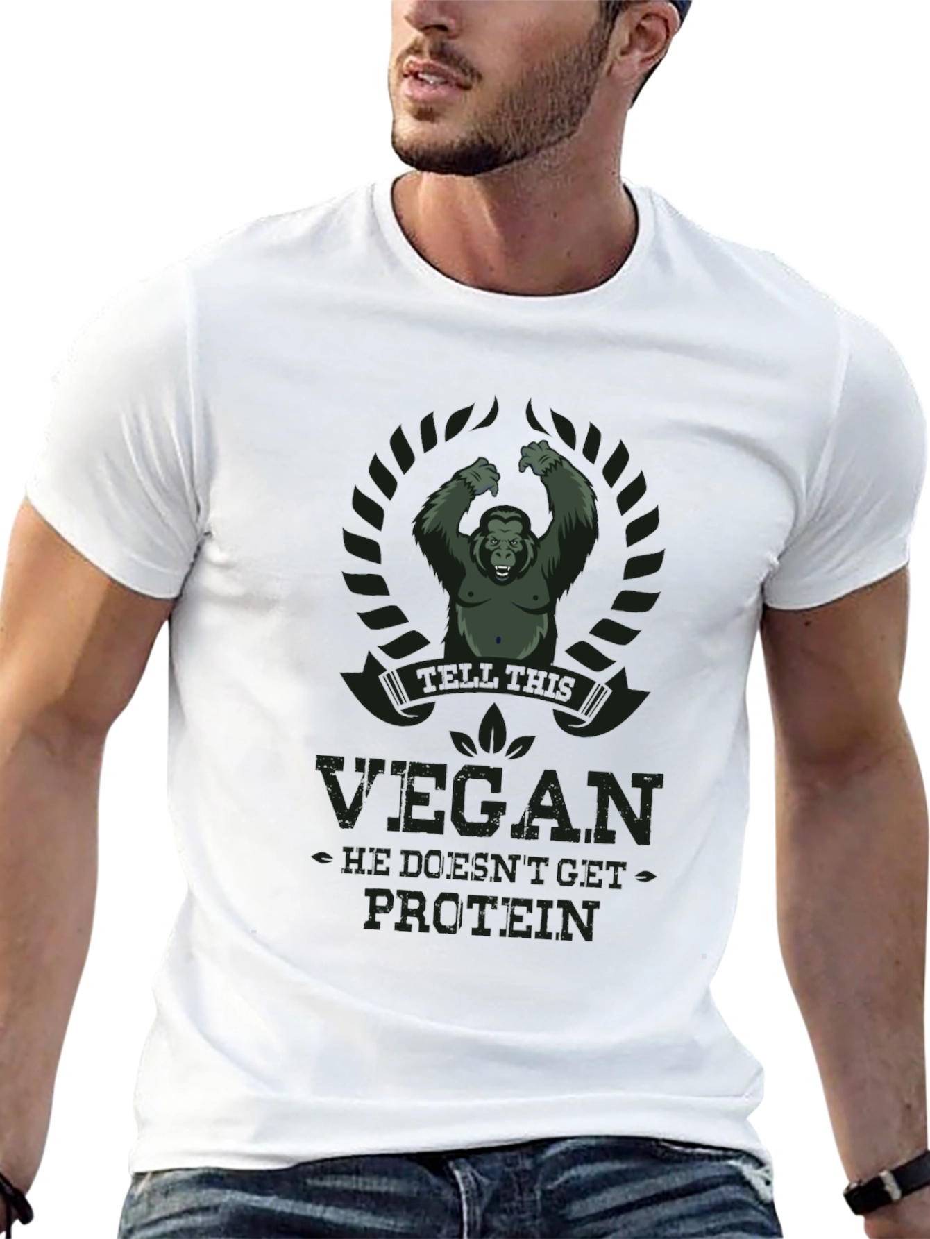 Vegan Protein Gorilla Graphic T-Shirt