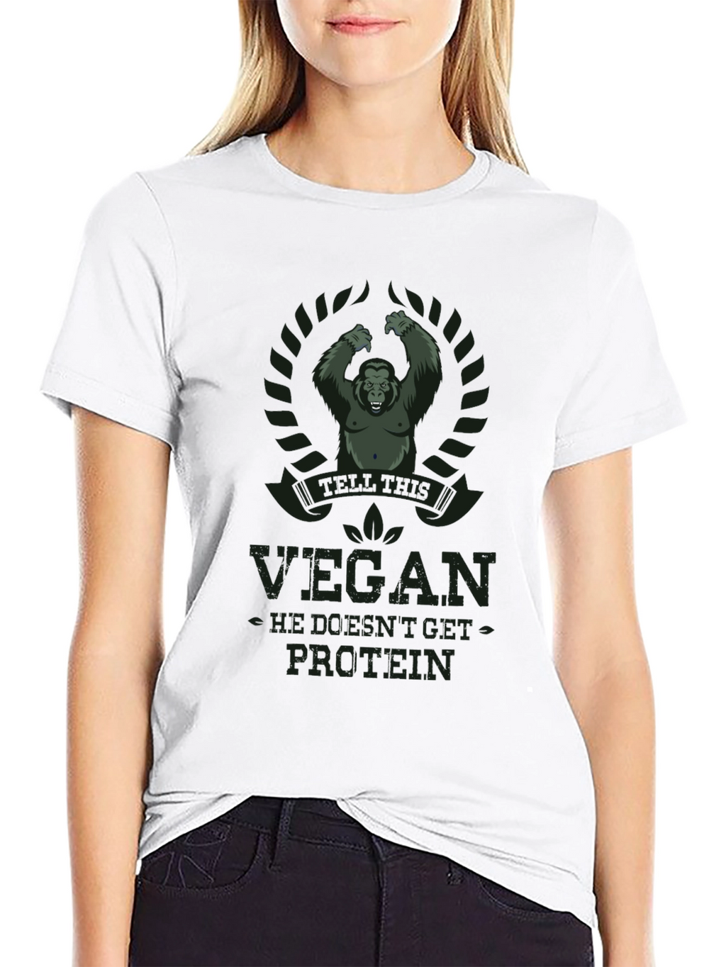 Vegan Protein Gorilla Graphic T-Shirt