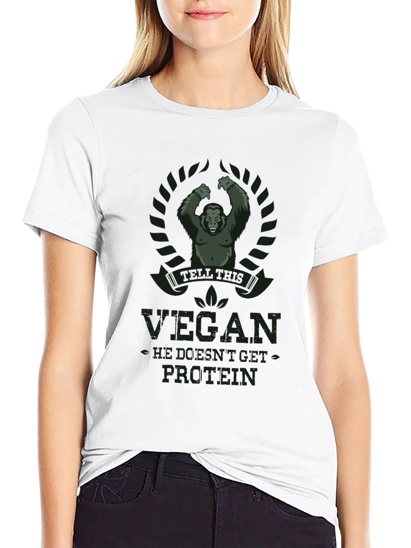 Vegan Protein Gorilla Graphic T-Shirt