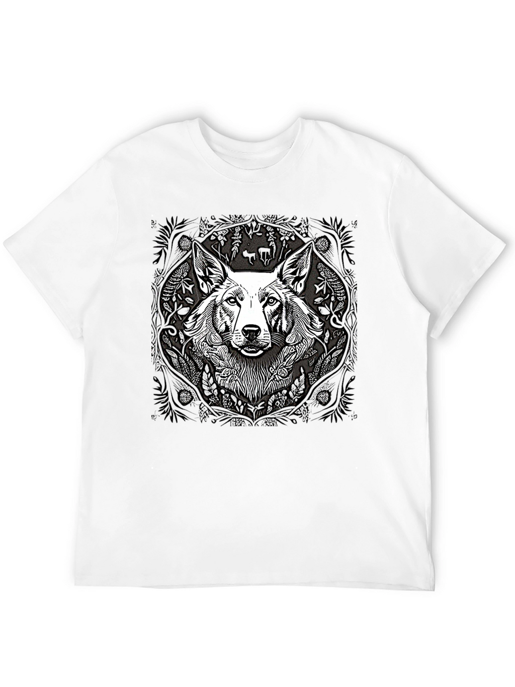 Black T-Shirt with Dog Graphic