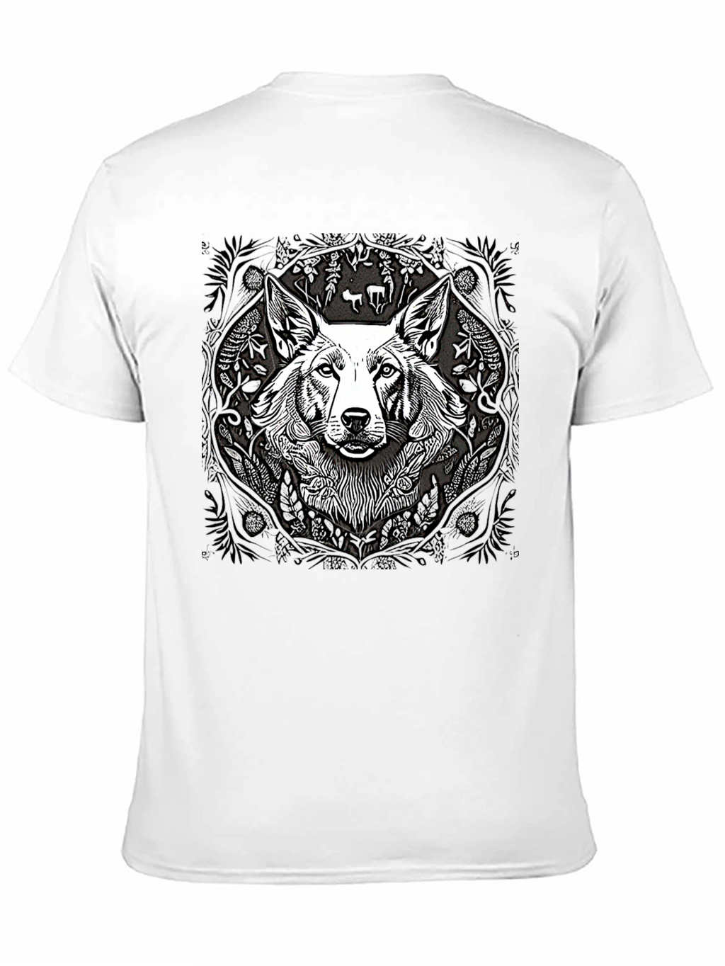 Black T-Shirt with Dog Graphic