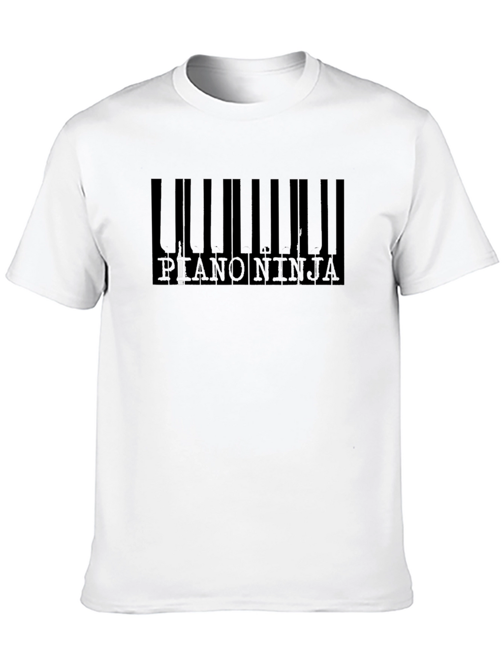 Piano Ninja Black T-Shirt - Unique Design