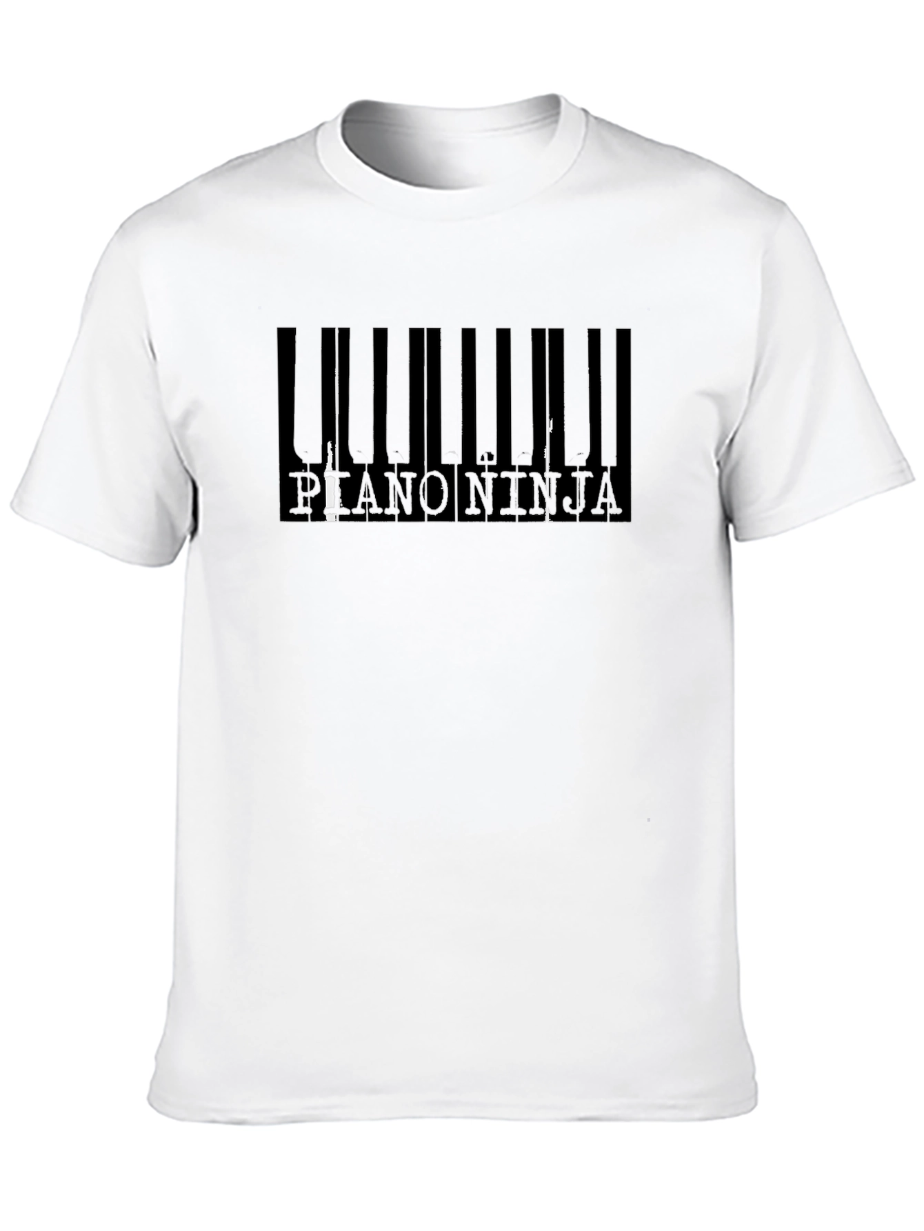 Piano Ninja Black T-Shirt - Unique Design