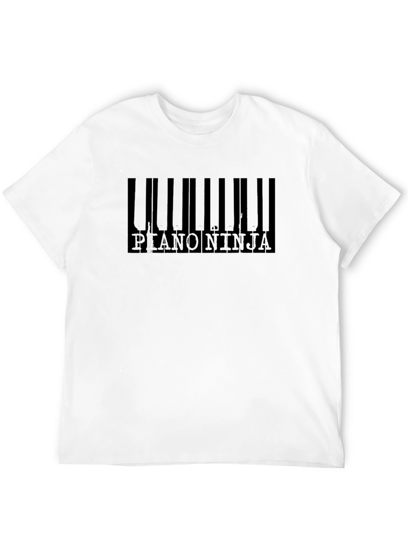 Piano Ninja Black T-Shirt - Unique Design