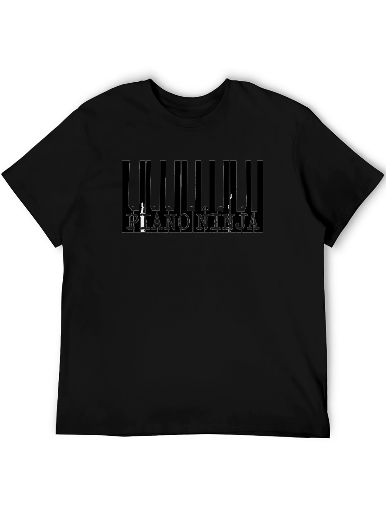Piano Ninja Black T-Shirt - Unique Design