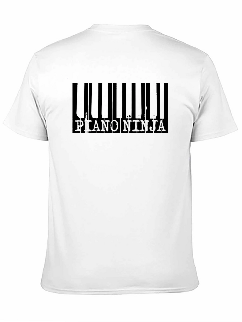 Piano Ninja Black T-Shirt - Unique Design