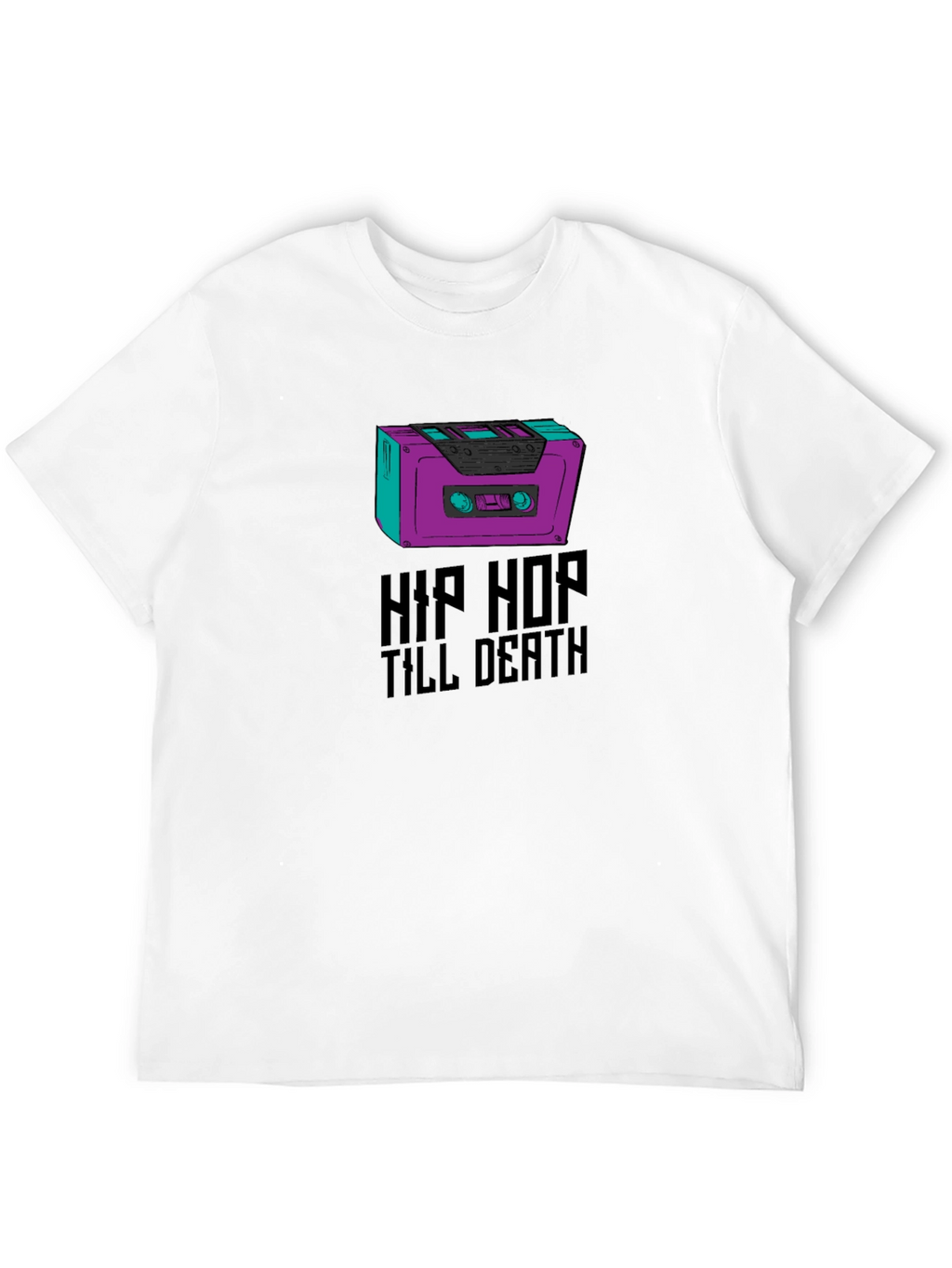 Hip Hop Till Death Graphic Tee - Black