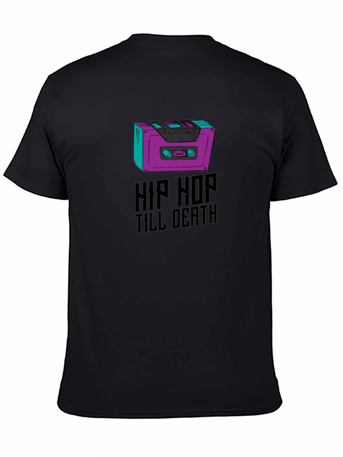 Hip Hop Till Death Graphic Tee - Black