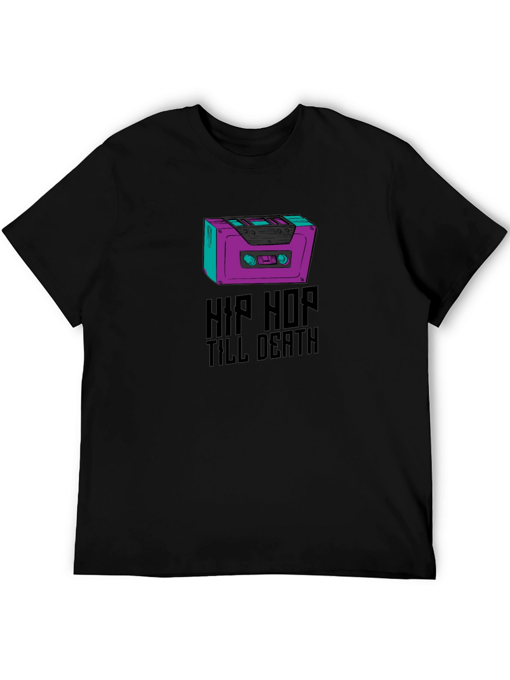 Hip Hop Till Death Graphic Tee - Black