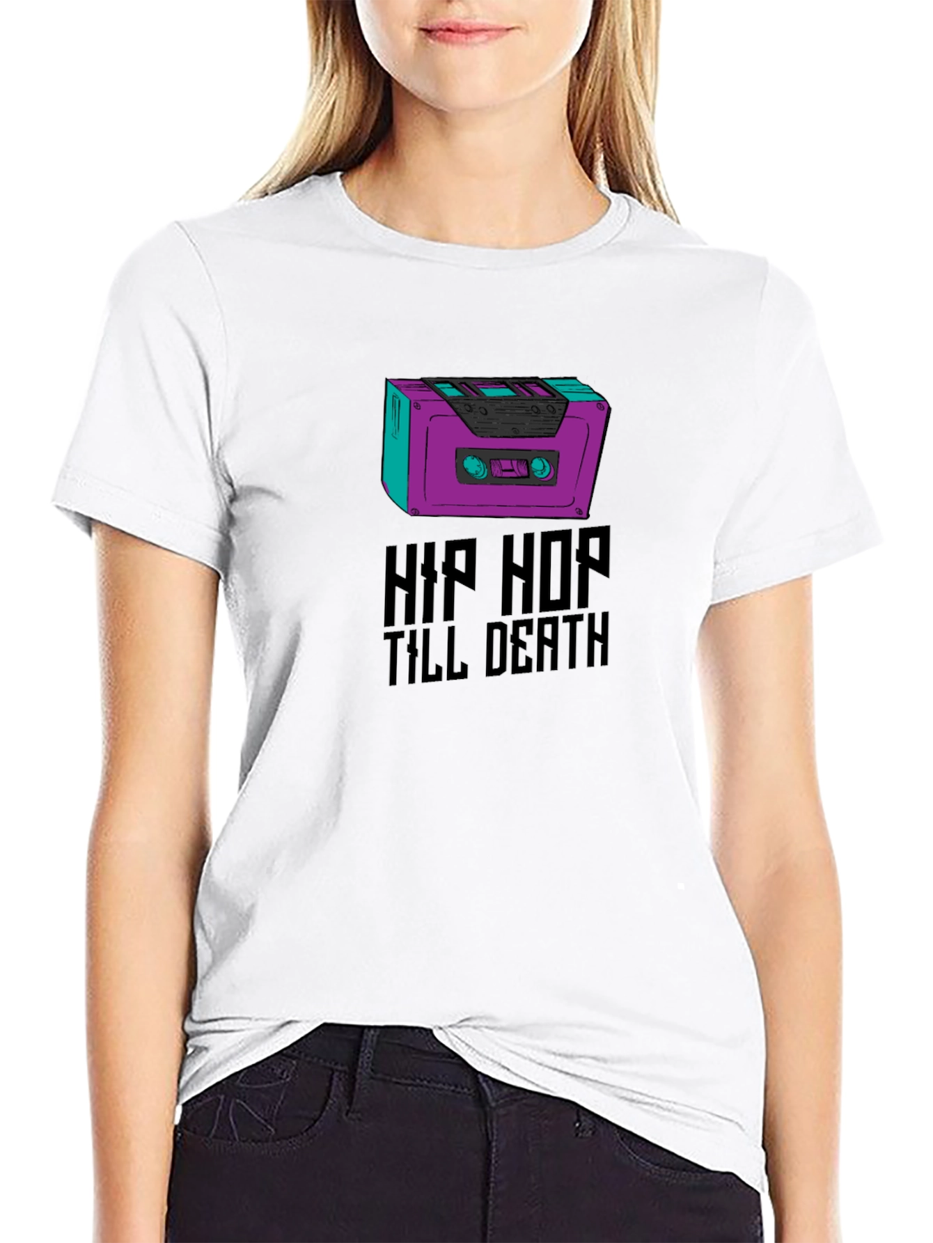 Hip Hop Till Death Graphic Tee - Black