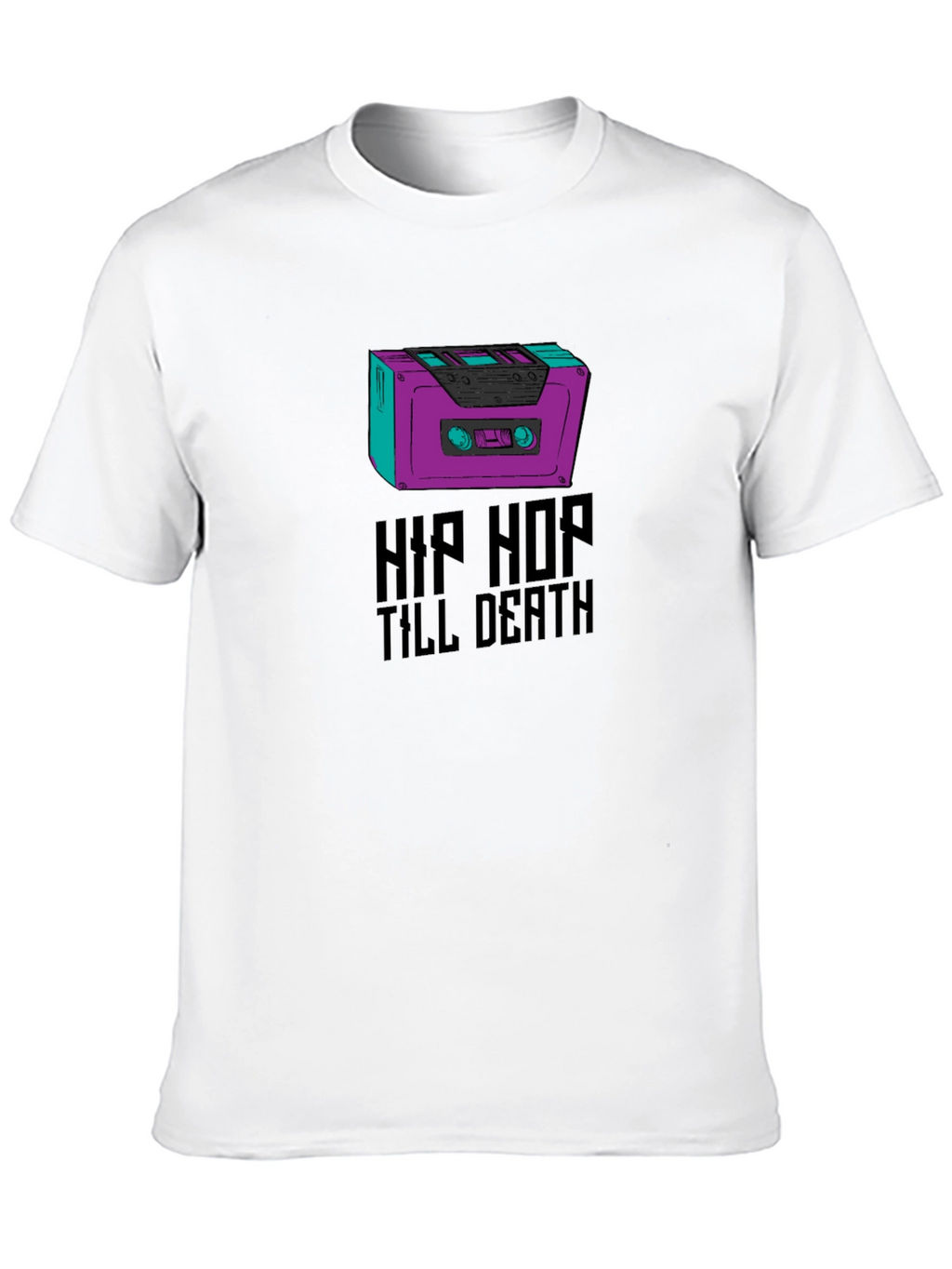 Hip Hop Till Death Graphic Tee - Black