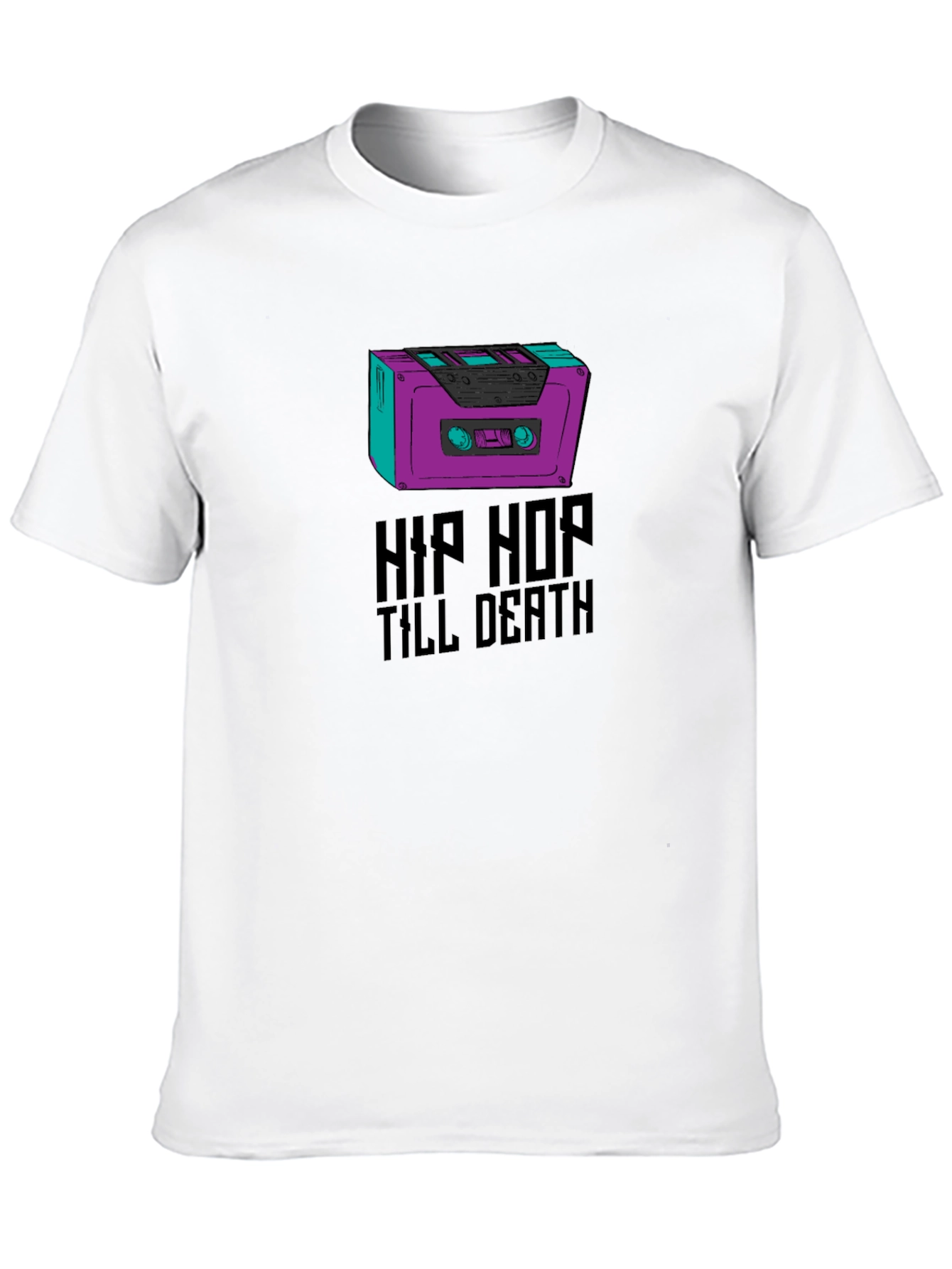 Hip Hop Till Death Graphic Tee - Black