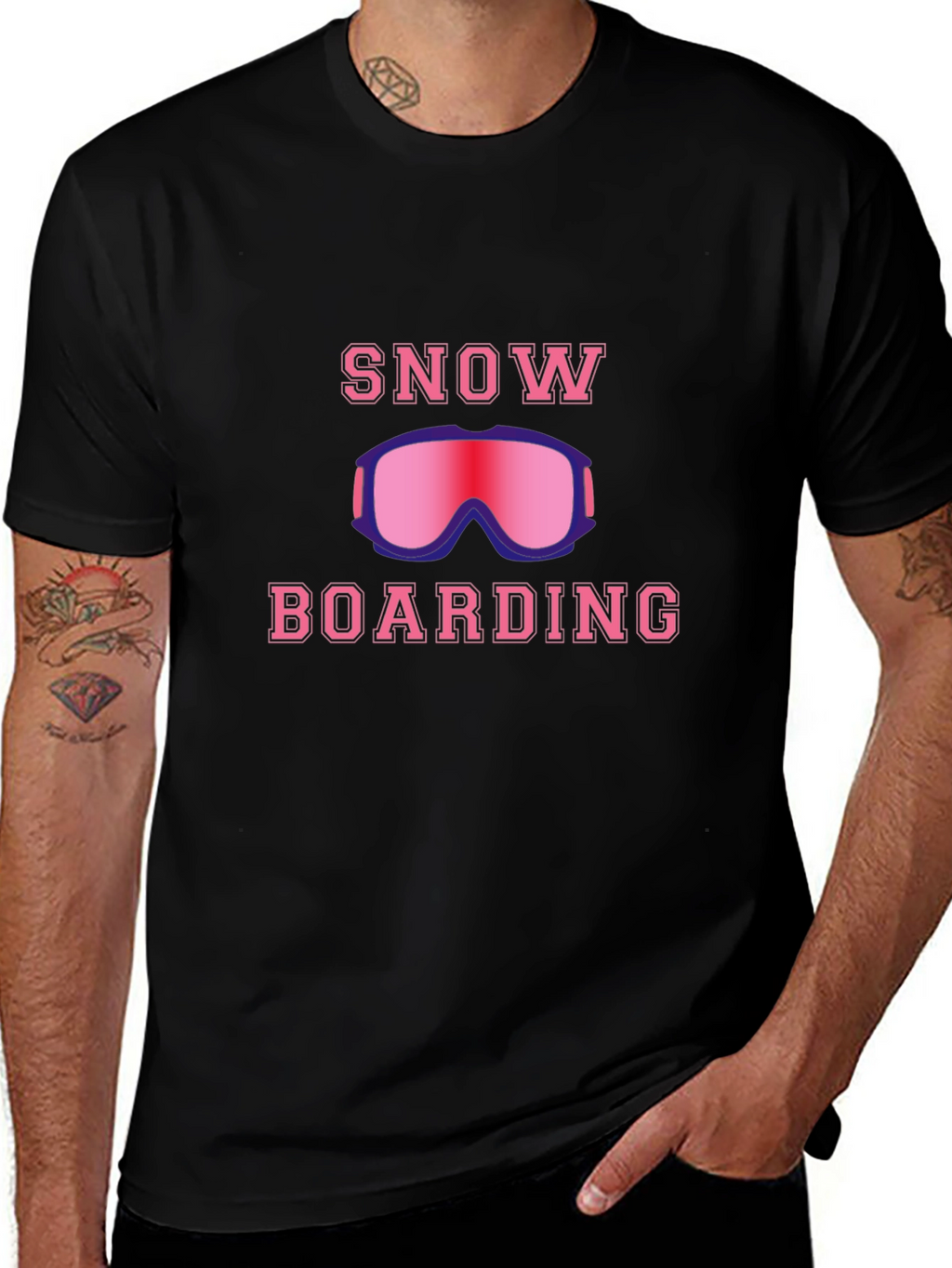 Snowboarding Graphic T-Shirt - Ride the Powder!