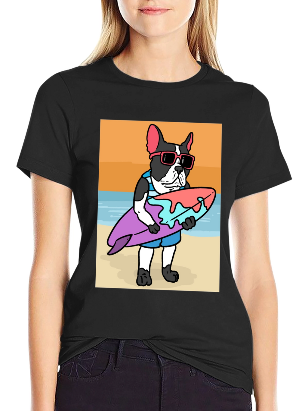 Surfing Dog T-Shirt – Cool Beach Dog Graphic Tee