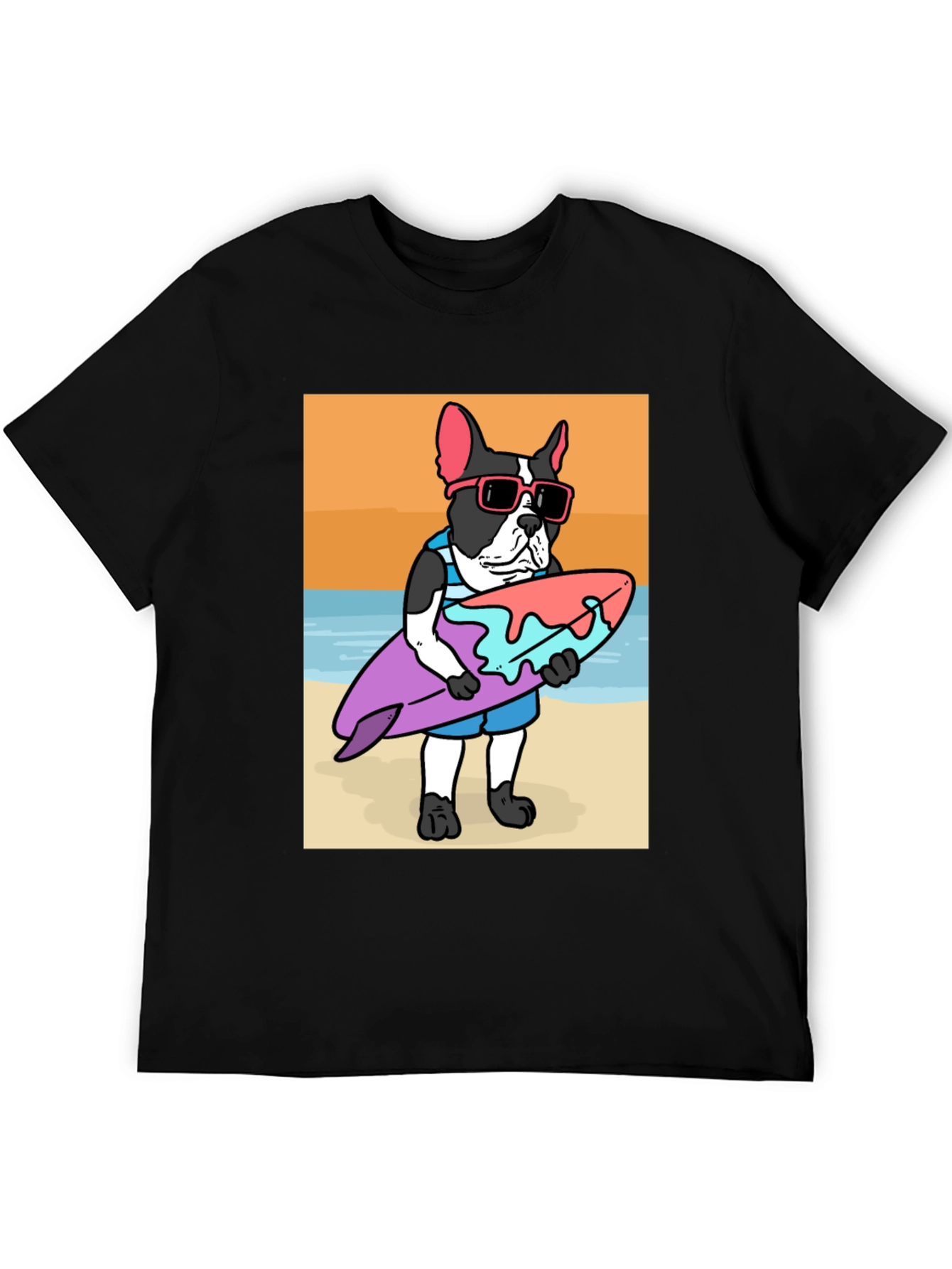 Surfing Dog T-Shirt – Cool Beach Dog Graphic Tee