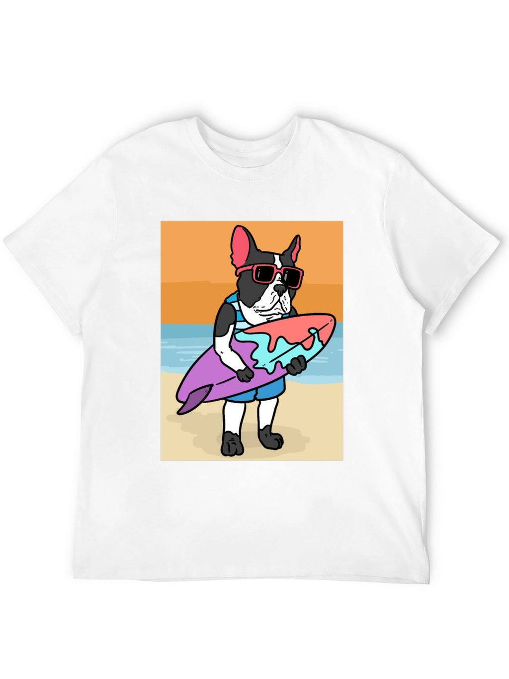 Surfing Dog T-Shirt – Cool Beach Dog Graphic Tee