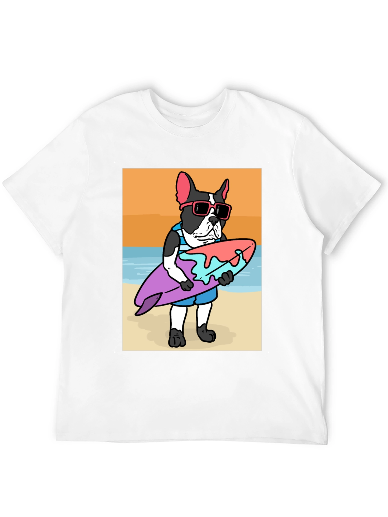 Surfing Dog T-Shirt – Cool Beach Dog Graphic Tee