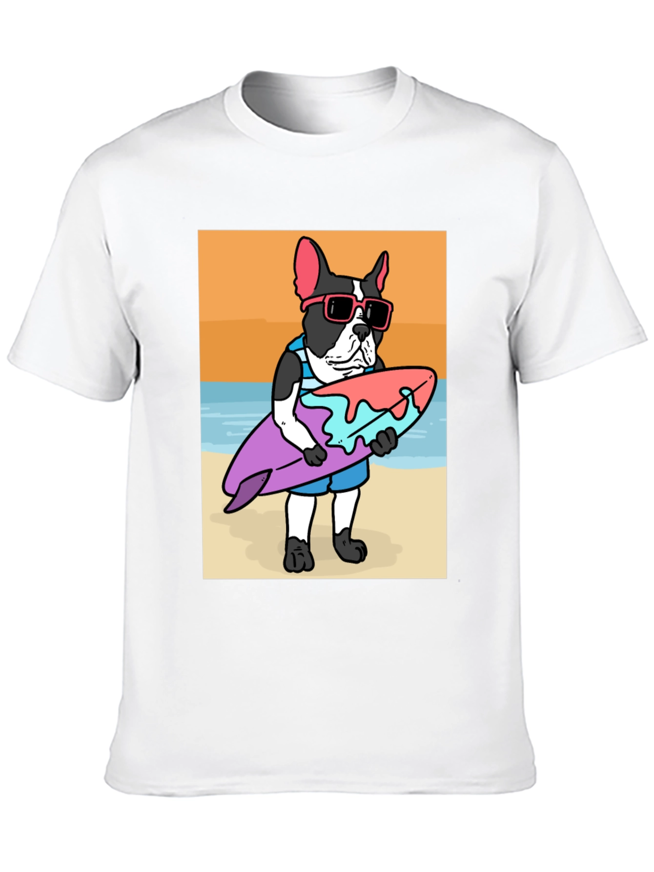 Surfing Dog T-Shirt – Cool Beach Dog Graphic Tee