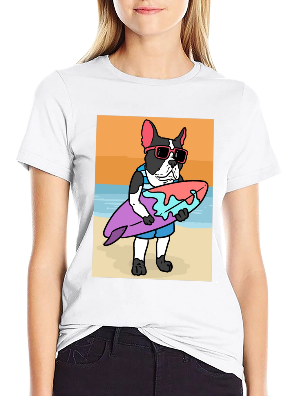 Surfing Dog T-Shirt – Cool Beach Dog Graphic Tee