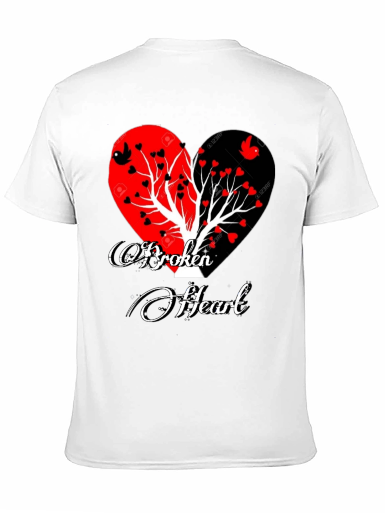 Broken Heart Tree Graphic T-Shirt