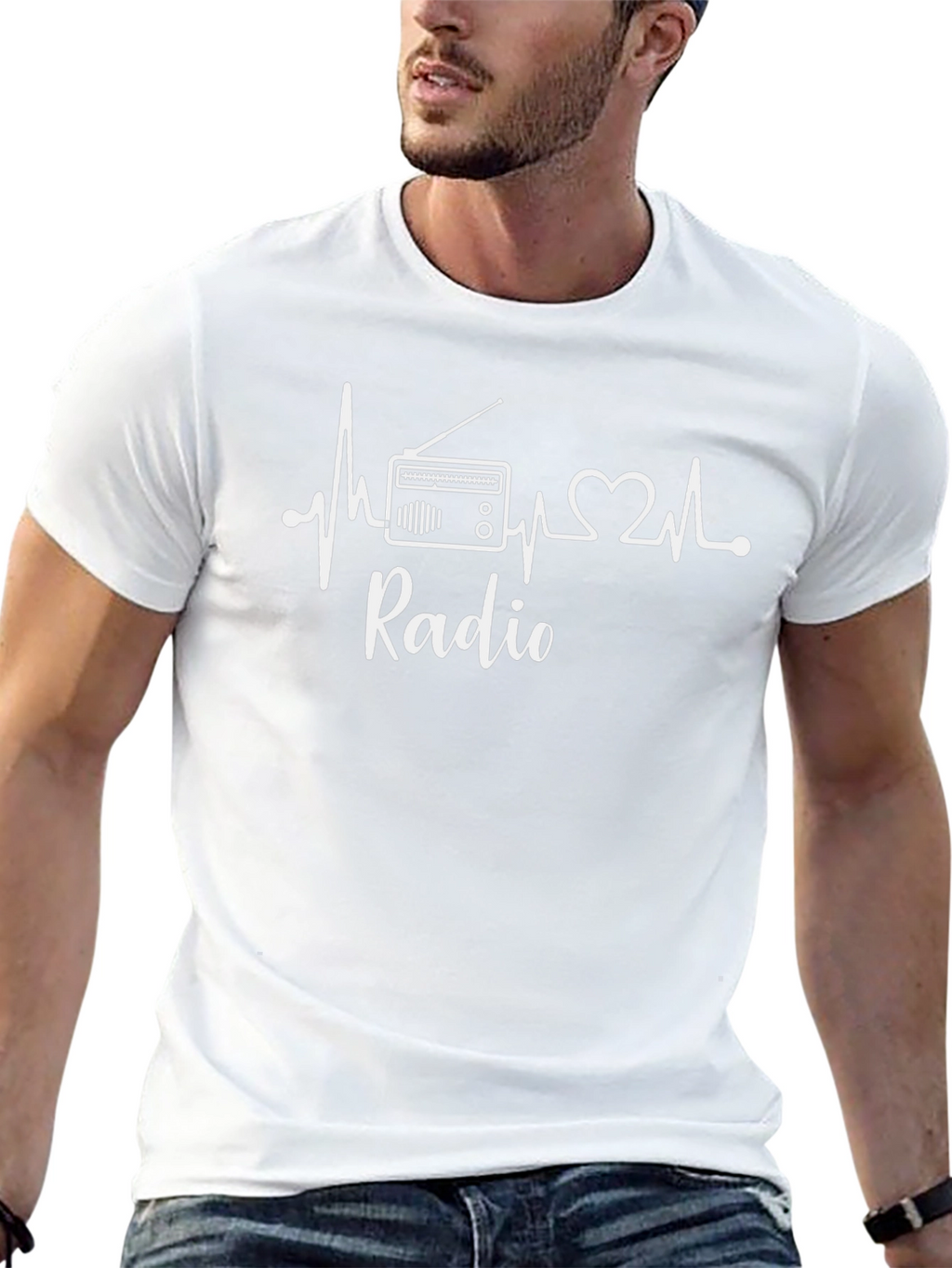 Radio Heartbeat T-Shirt - Music Lover Tee