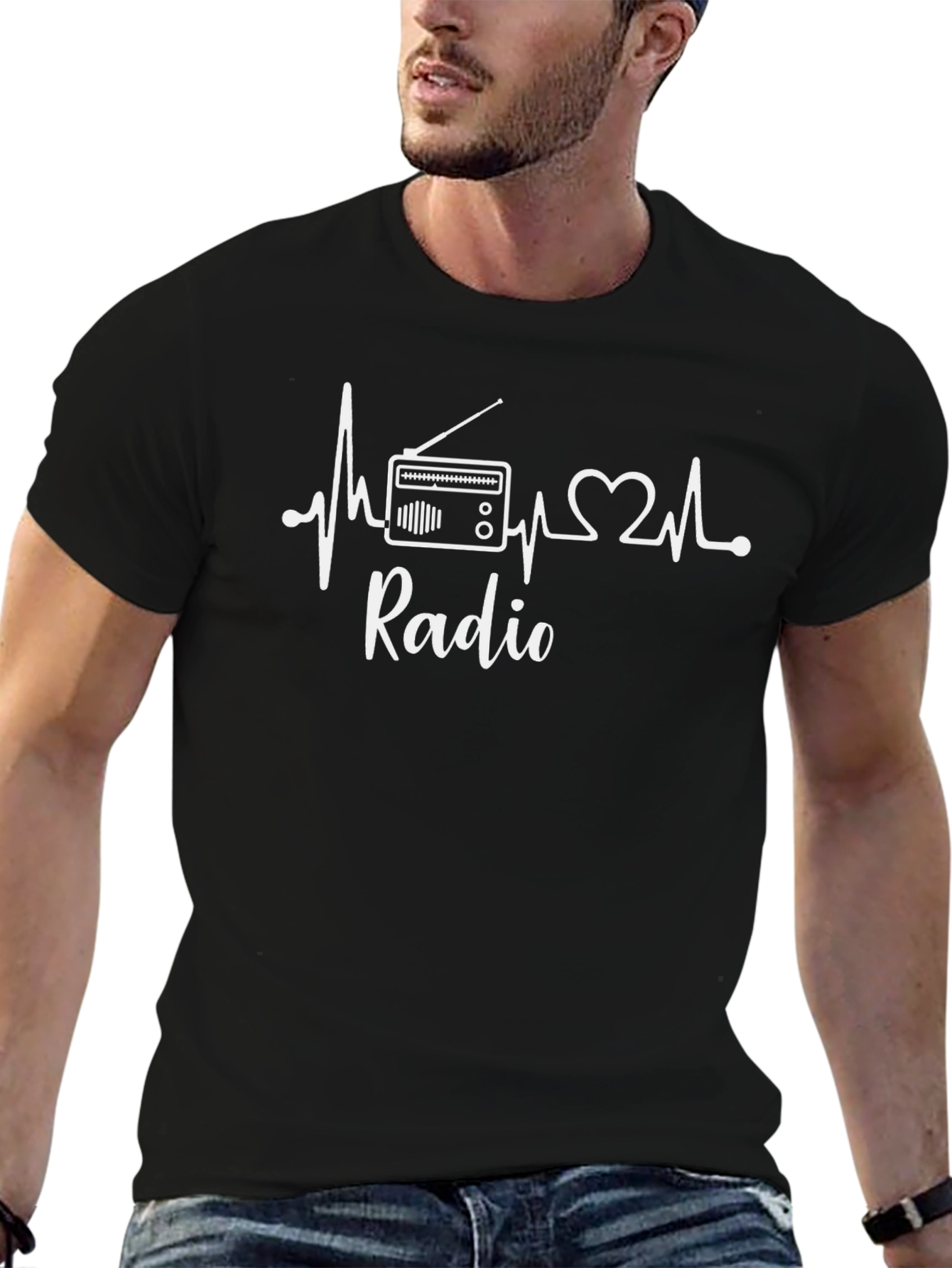 Radio Heartbeat T-Shirt - Music Lover Tee
