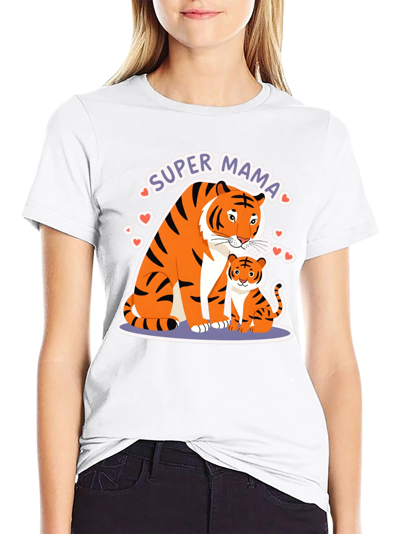Super Mama Tiger Graphic T-Shirt