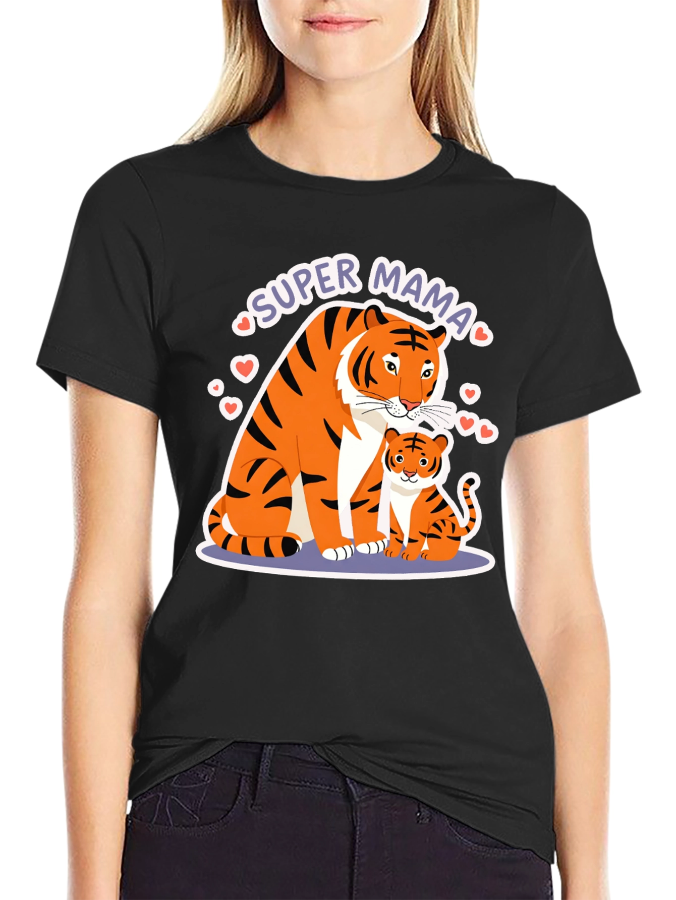 Super Mama Tiger Graphic T-Shirt