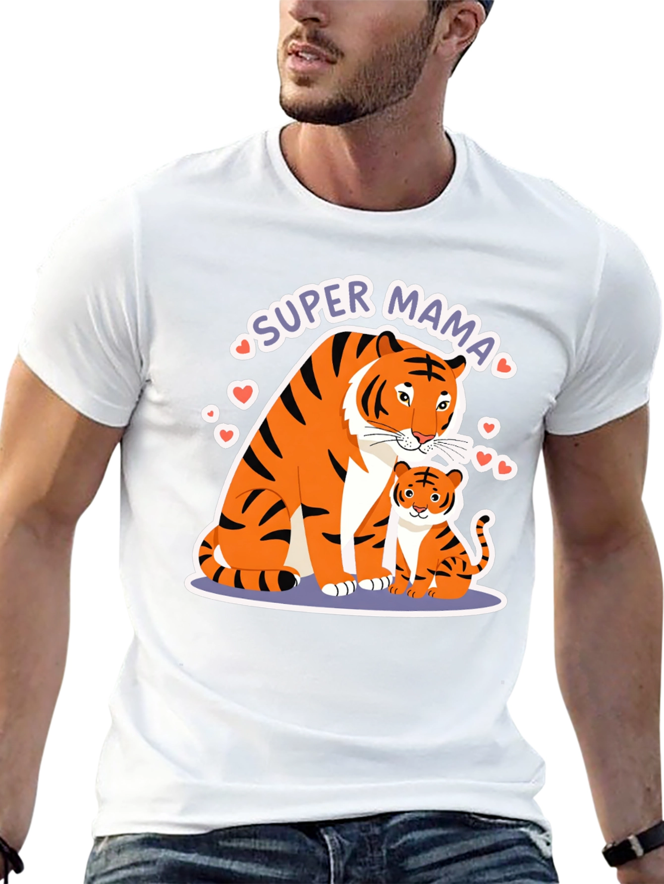 Super Mama Tiger Graphic T-Shirt
