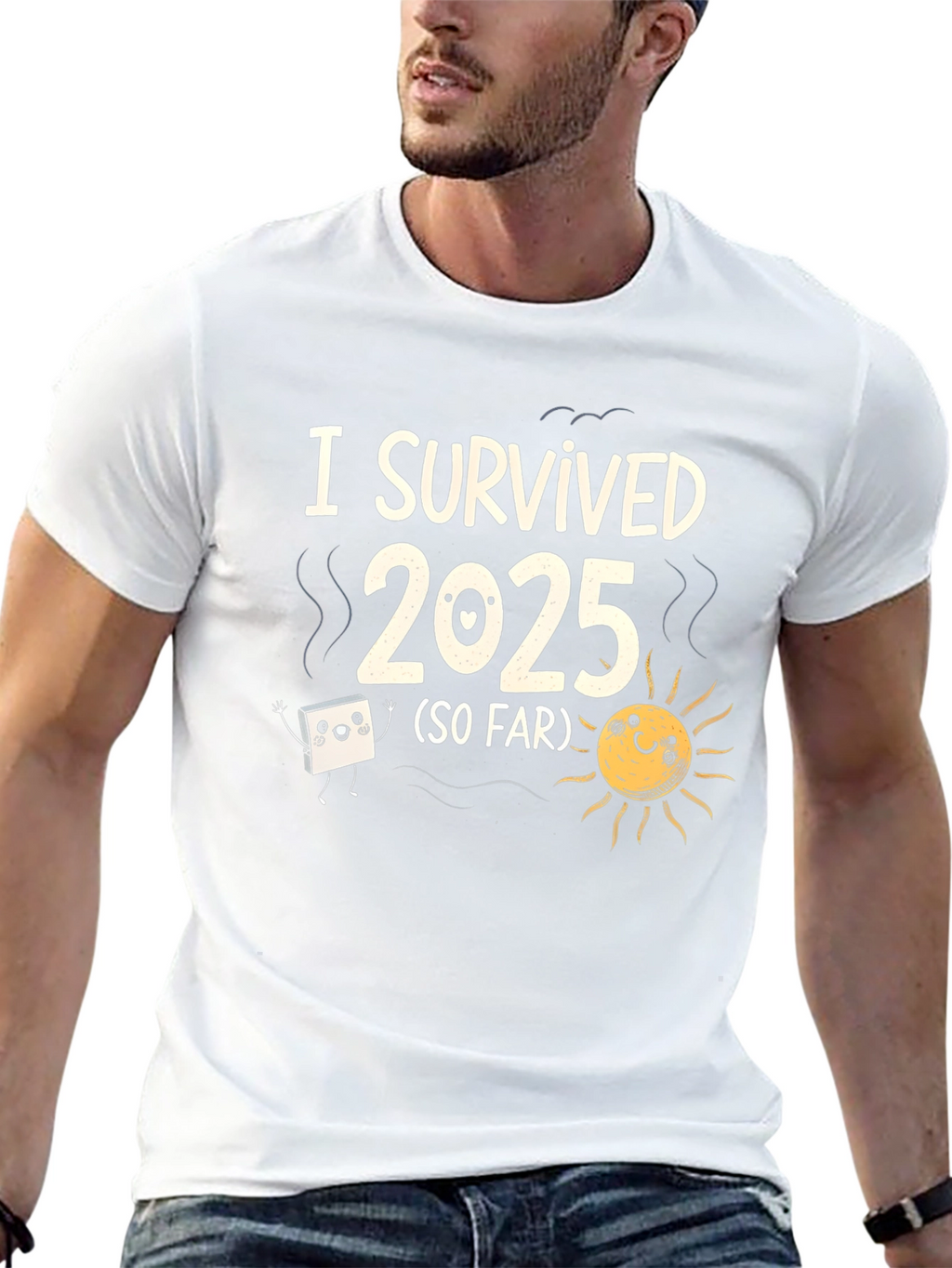 I Survived 2025 Funny Graphic T-Shirt