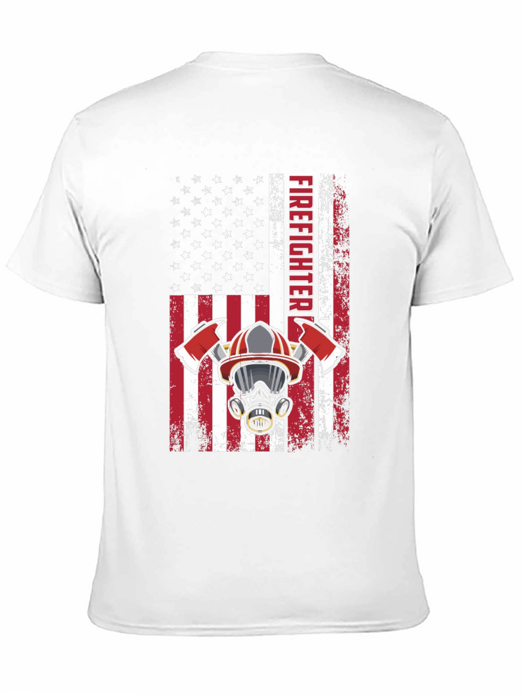 Firefighter American Flag Graphic T-Shirt