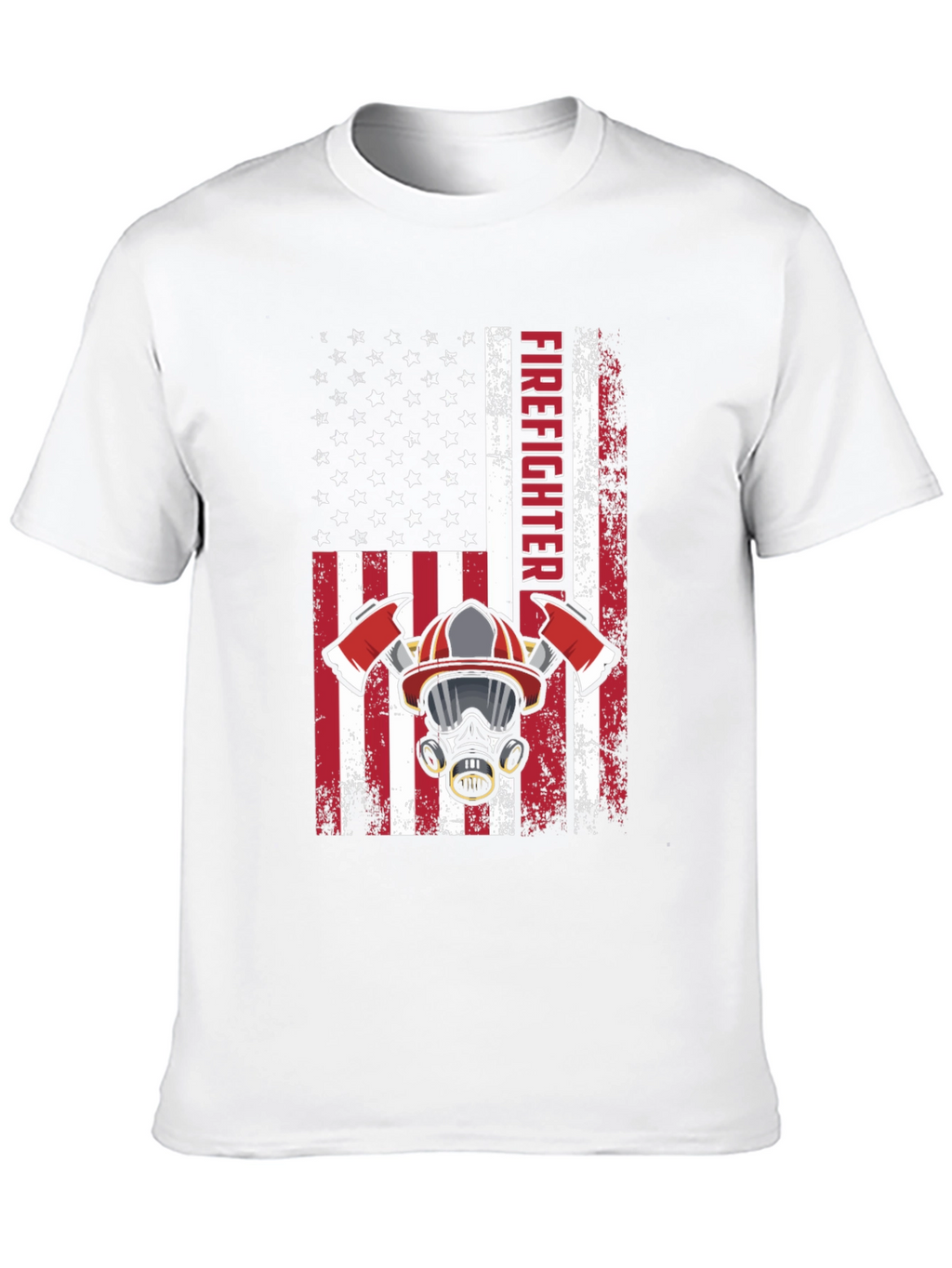 Firefighter American Flag Graphic T-Shirt