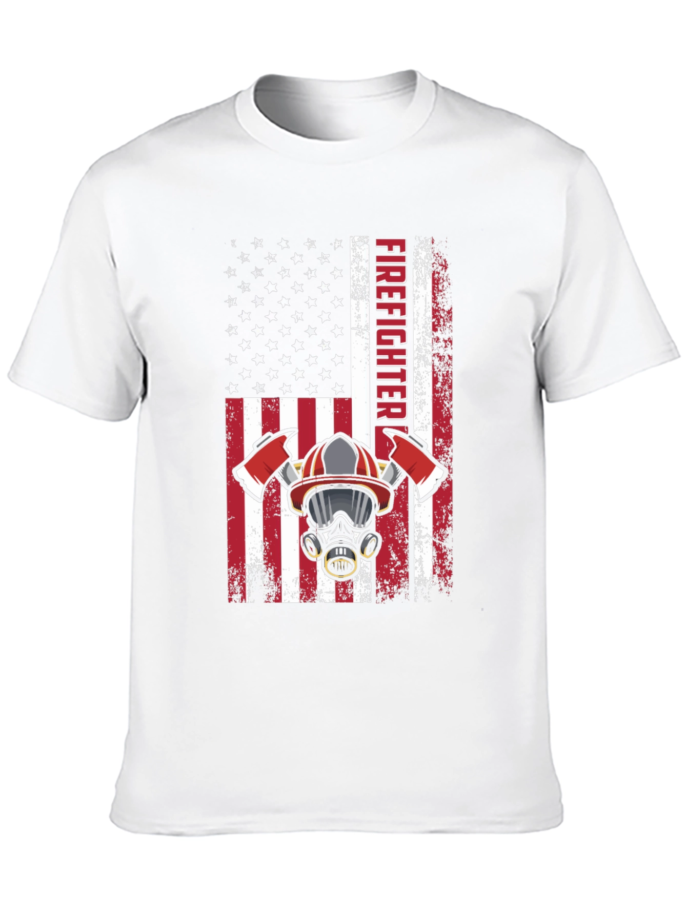 Firefighter American Flag Graphic T-Shirt