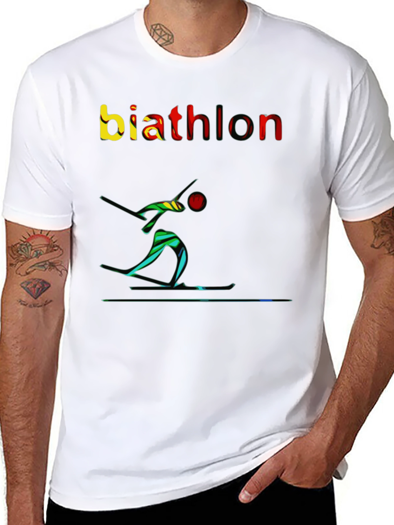 Biathlon T-Shirt - Artistic Design