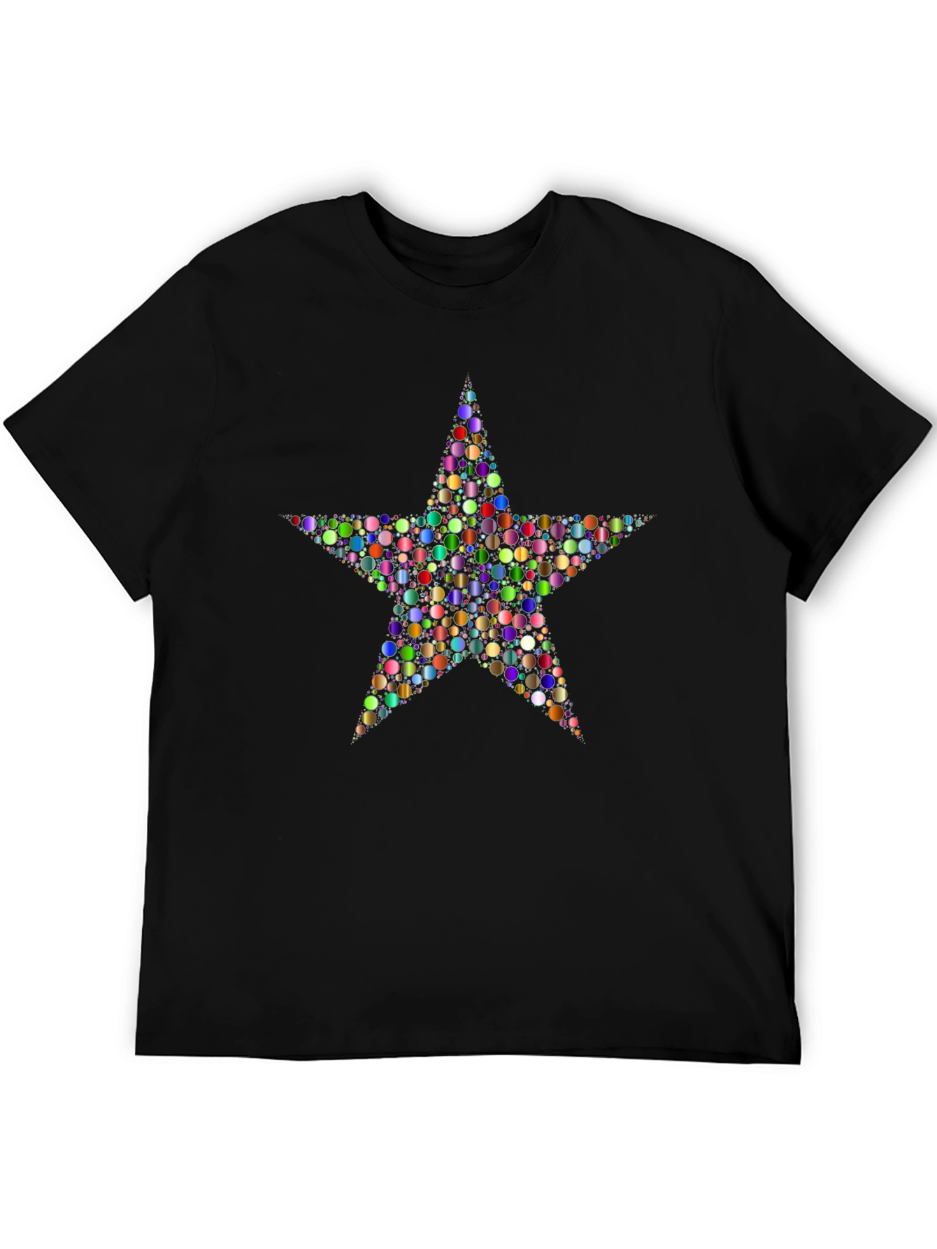 Colorful Star Graphic T-Shirt - Stylish Mens Tee