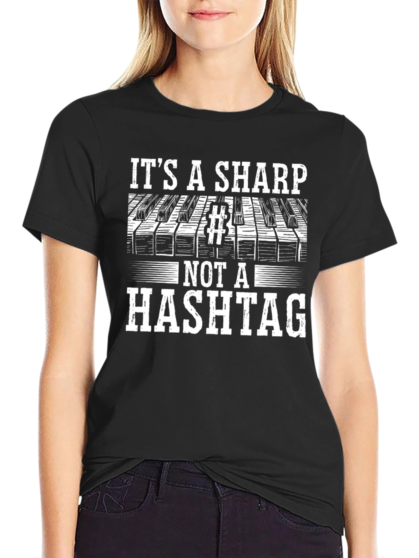 Its a Sharp Not a Hashtag Funny Music T-Shirt