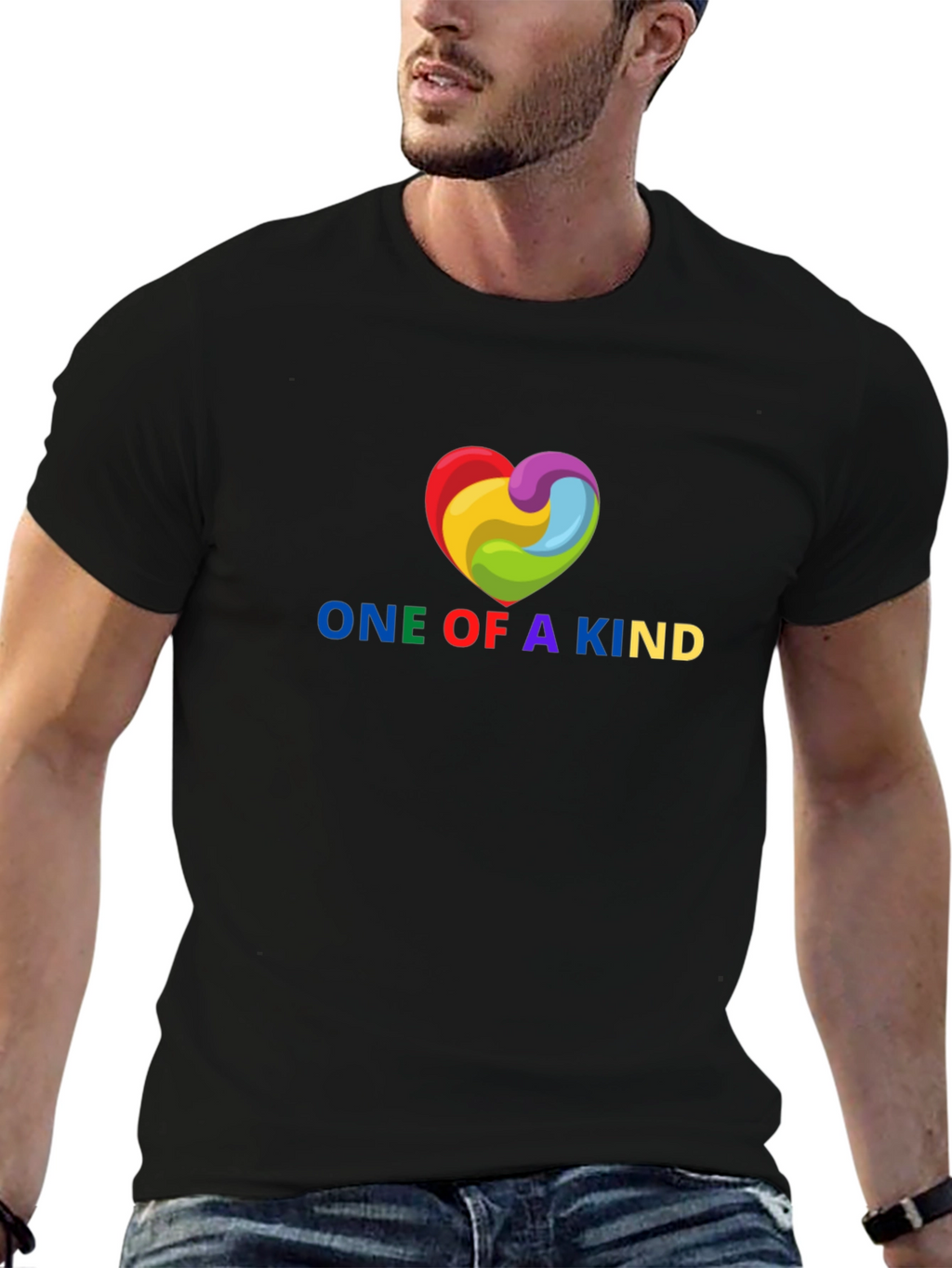One Of A Kind Rainbow Heart T-Shirt