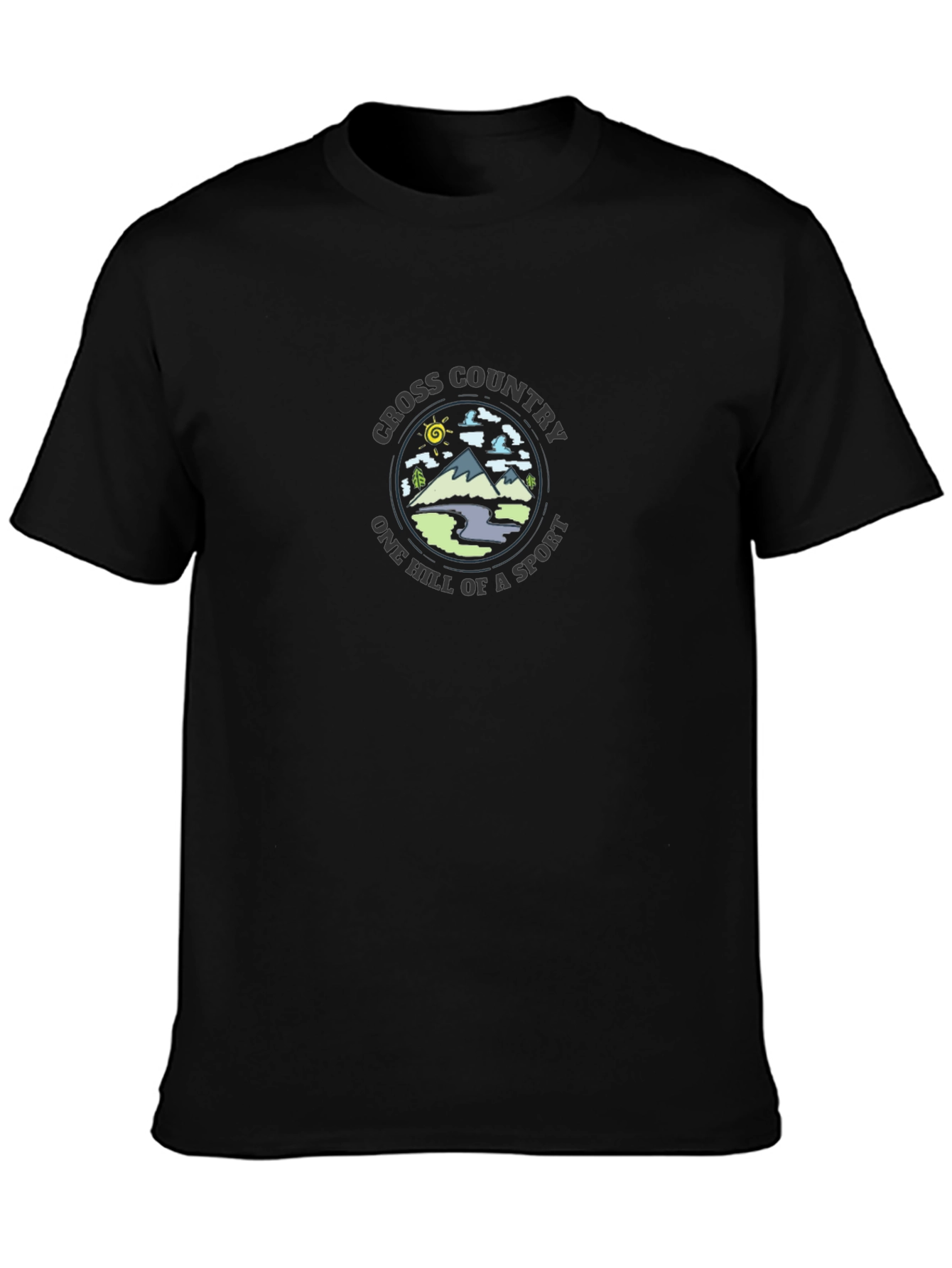 Cross Country One Hill of a Sport Black T-Shirt