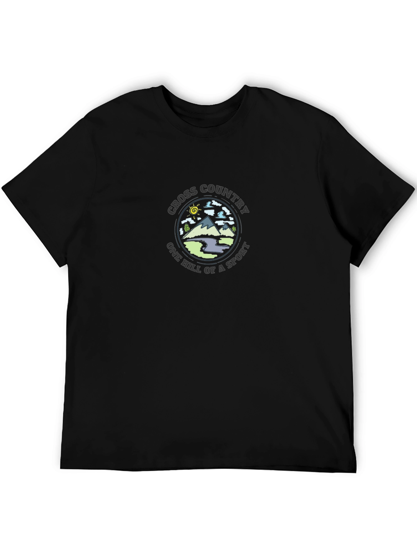 Cross Country One Hill of a Sport Black T-Shirt