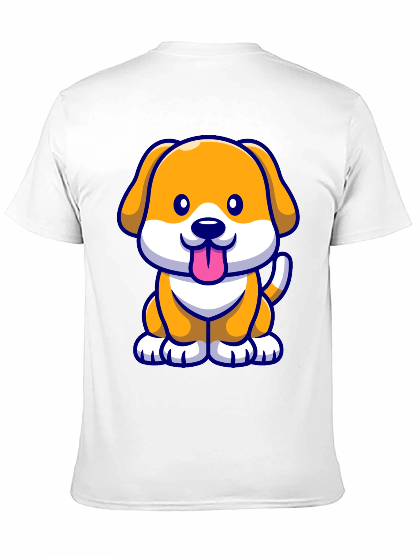 Cute Cartoon Dog T-Shirt - Black