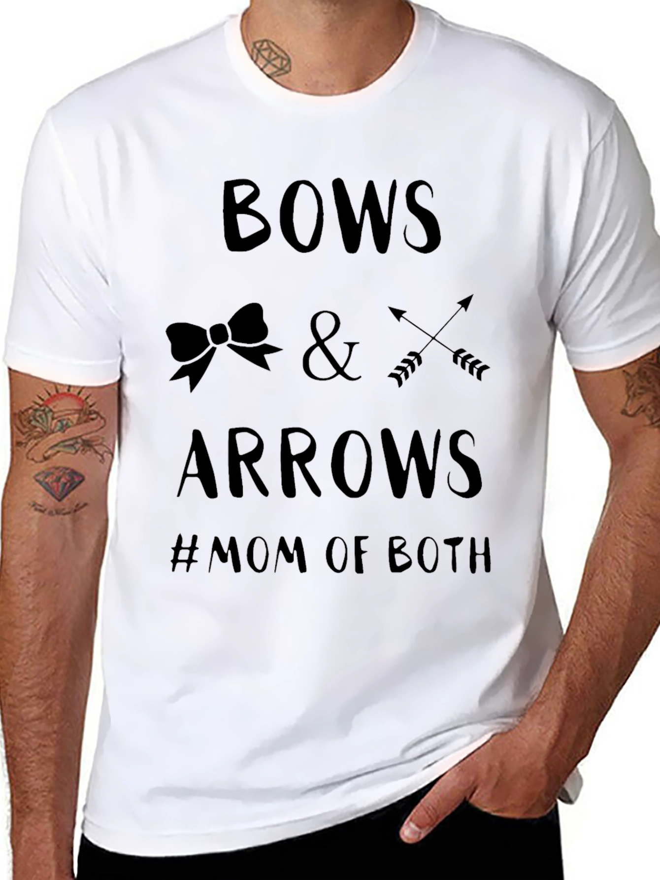 Bows & Arrows Mom of Both T-Shirt