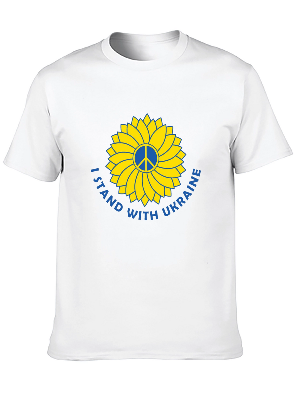 Ukraine Support T-Shirt Peace Sunflower Design