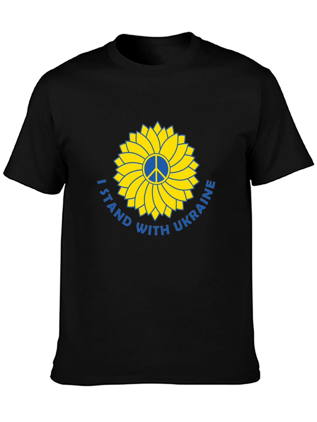 Ukraine Support T-Shirt Peace Sunflower Design