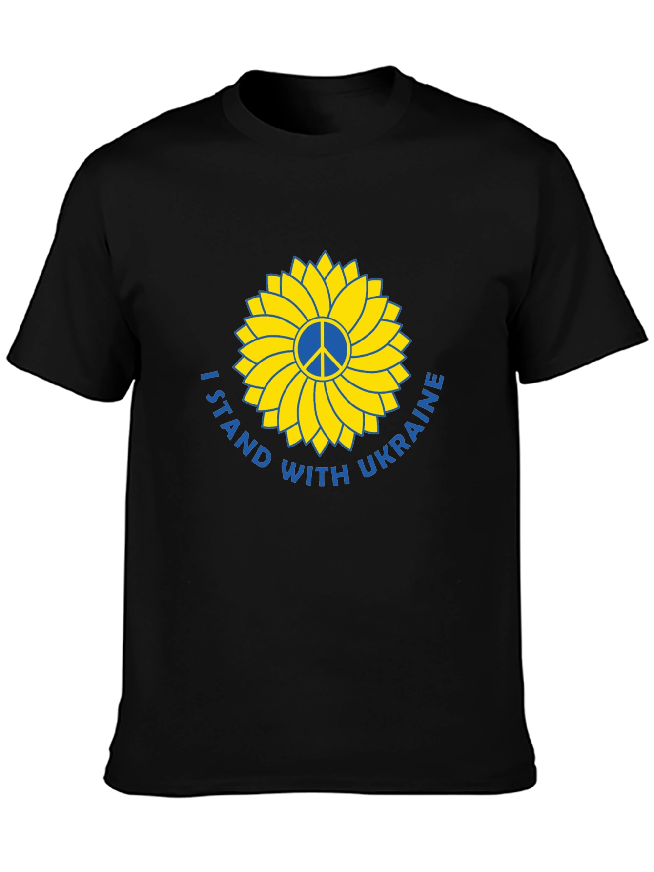 Ukraine Support T-Shirt Peace Sunflower Design