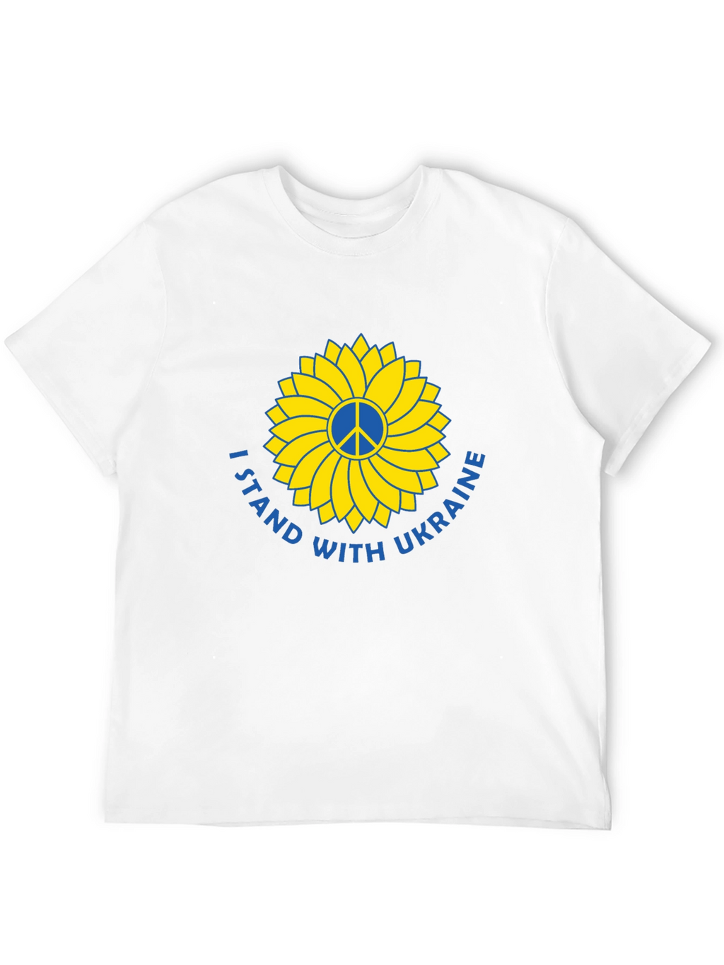 Ukraine Support T-Shirt Peace Sunflower Design