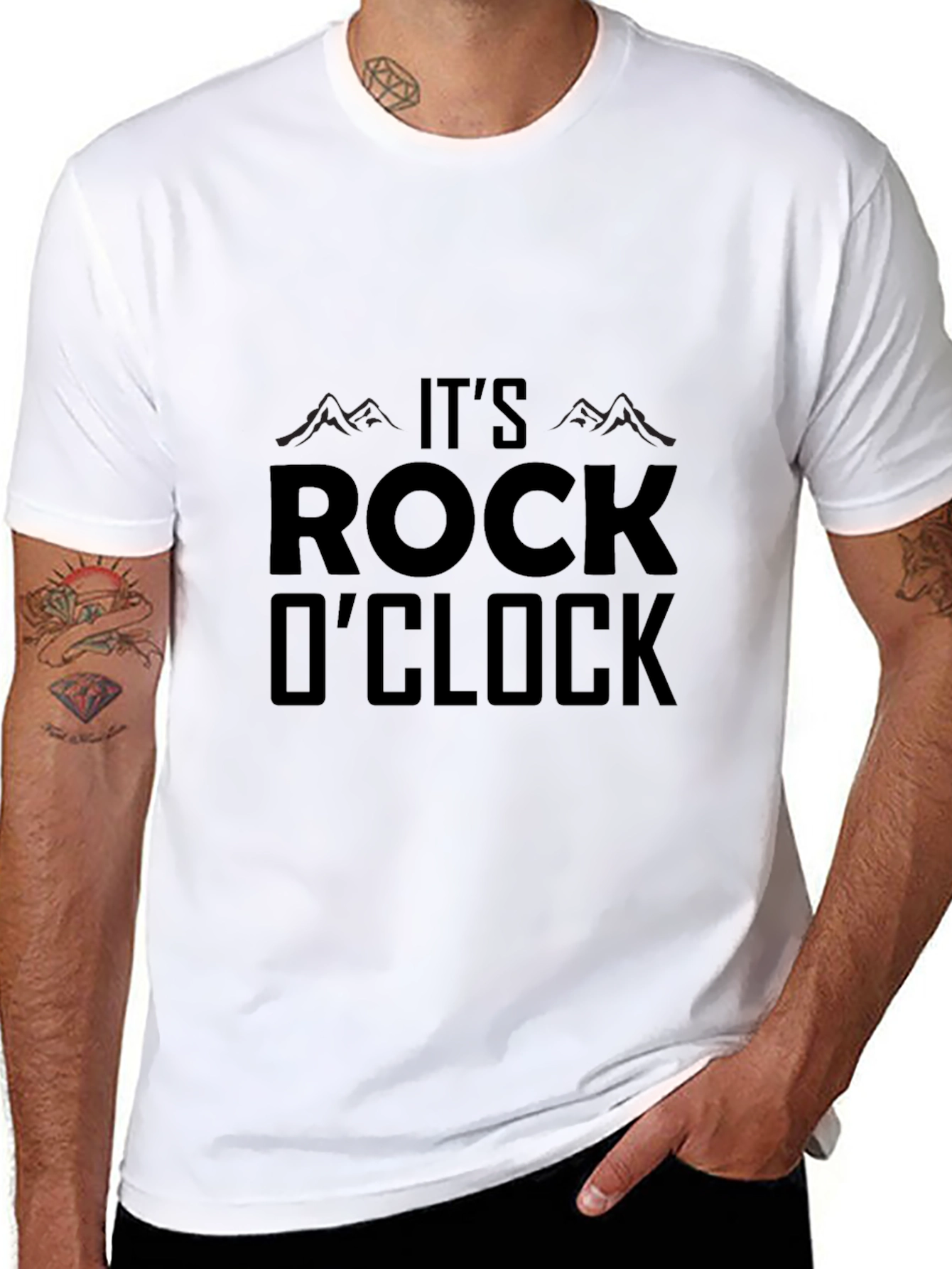 Its Rock OClock Black T-Shirt