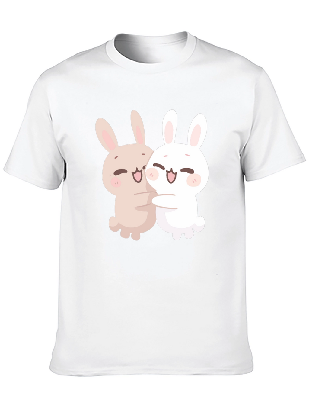 Cute Bunny Hug T-Shirt - Black