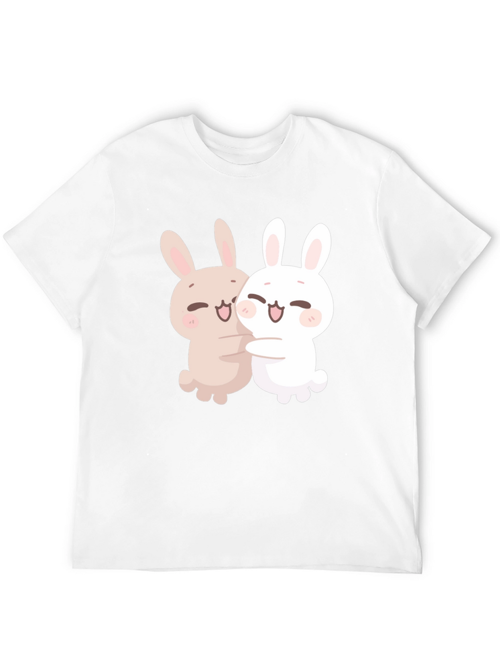 Cute Bunny Hug T-Shirt - Black