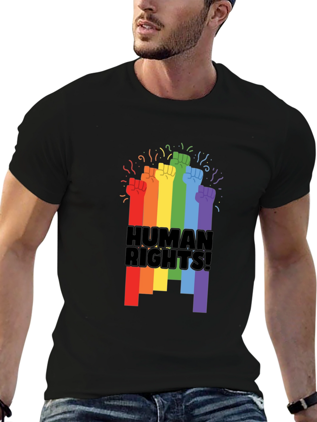 Human Rights Rainbow Fist T-Shirt