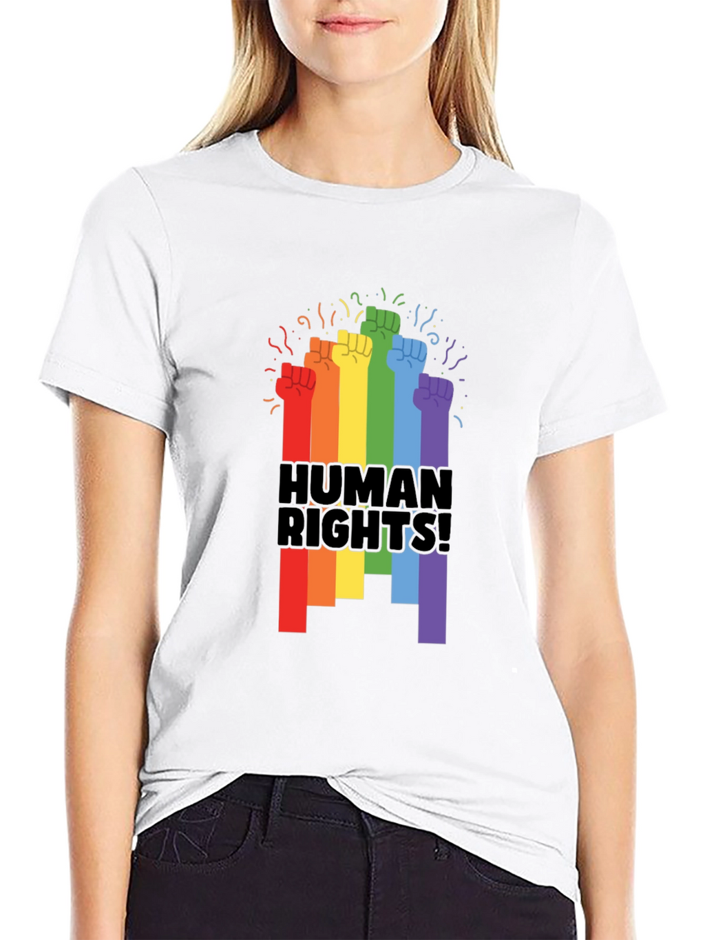 Human Rights Rainbow Fist T-Shirt